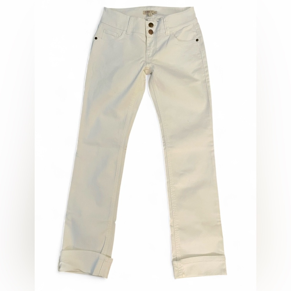 Cabi White Straight Leg Low Rise Jeans Womens Size 4